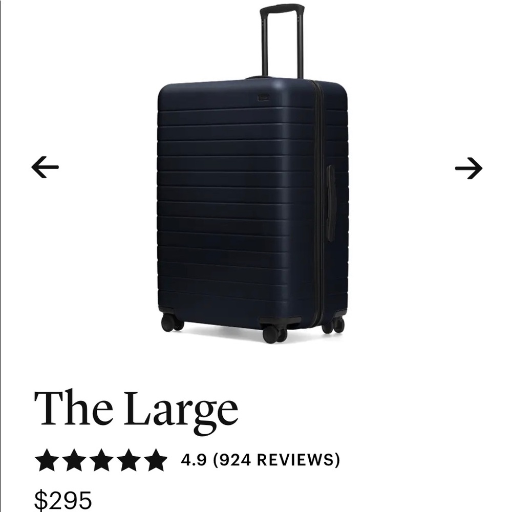 Away Large Suitcase in Navy $245